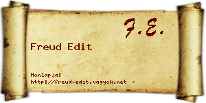 Freud Edit névjegykártya